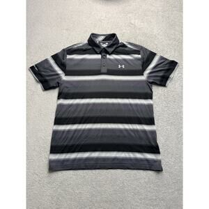Under Armour Heat Gear Cold Black Mens Large Polo